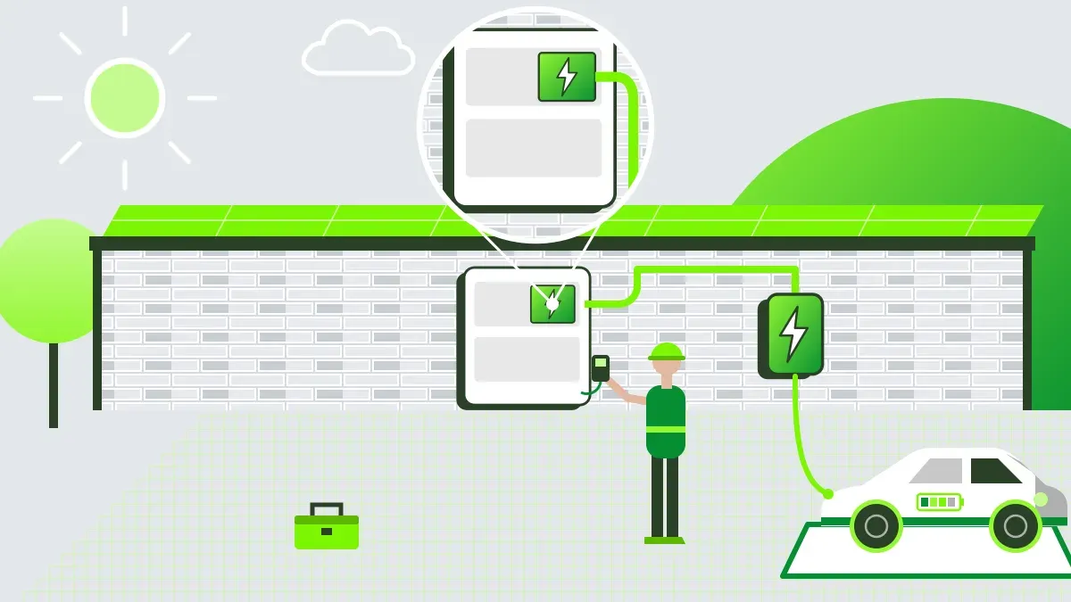 Tableau électrique et borne de recharge